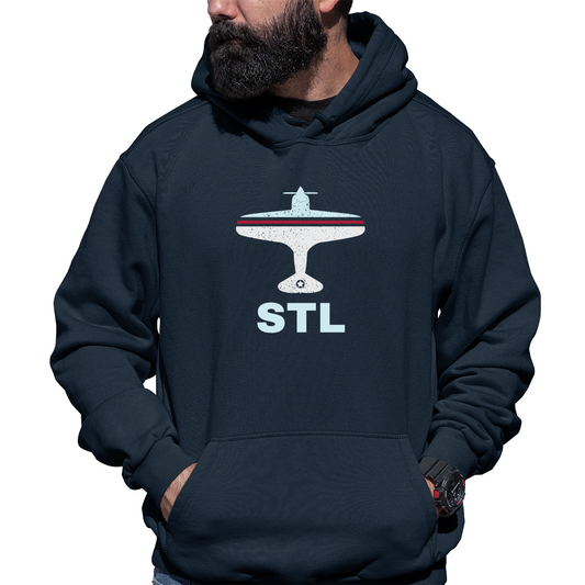 Fly St. Louis STL Airport Unisex Hoodie | Navy