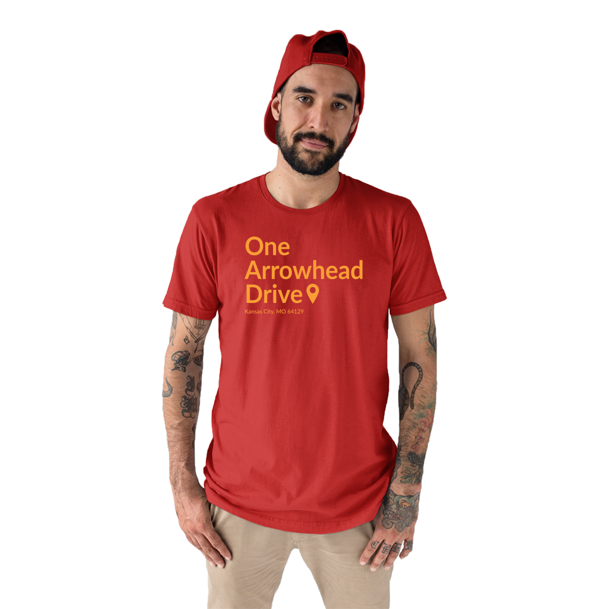 Kansas City Football Stadium Men's T-shirt | Red