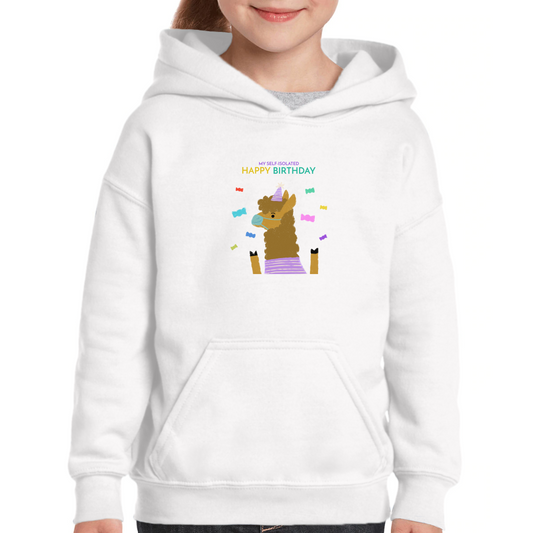 My Self Isolated Kids Hoodie | White