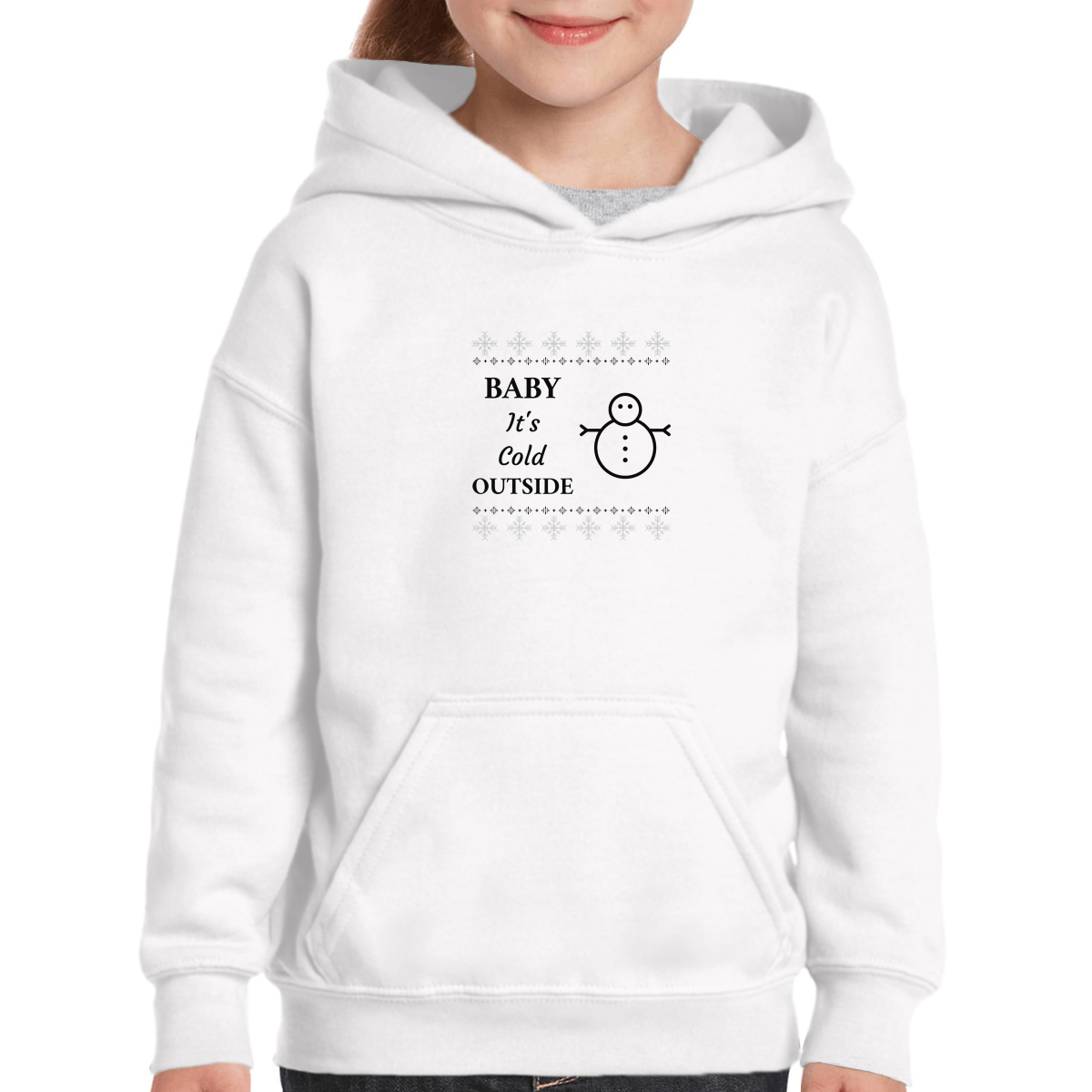 Baby It's Cold Outside Kids Hoodie | White