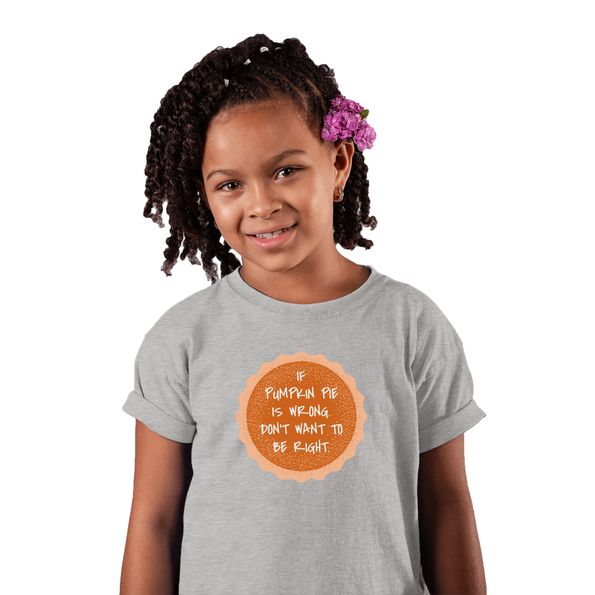 Pumpkin Pie Kids T-shirt | Gray