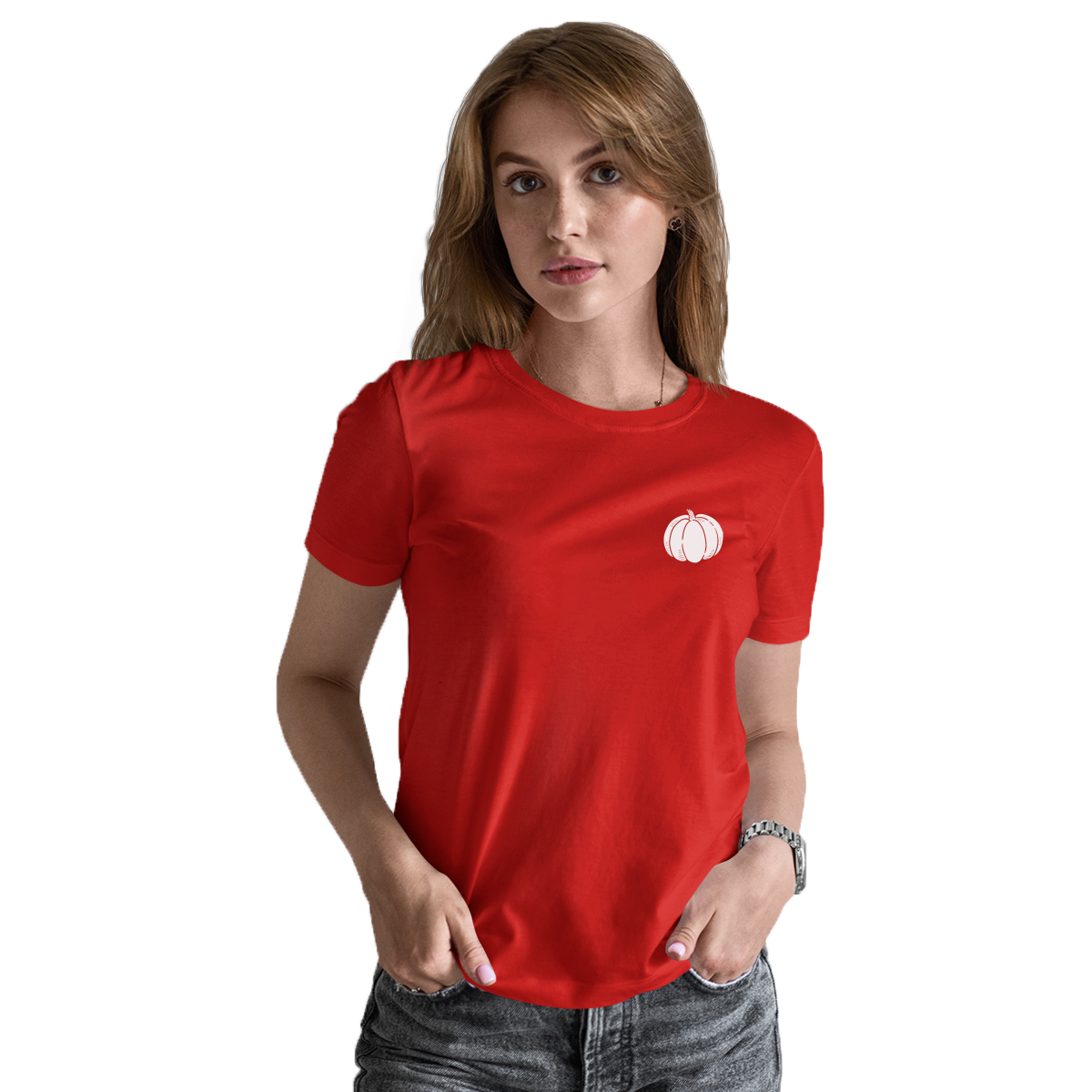 Pumpkin Pocket Women's T-shirt | Red