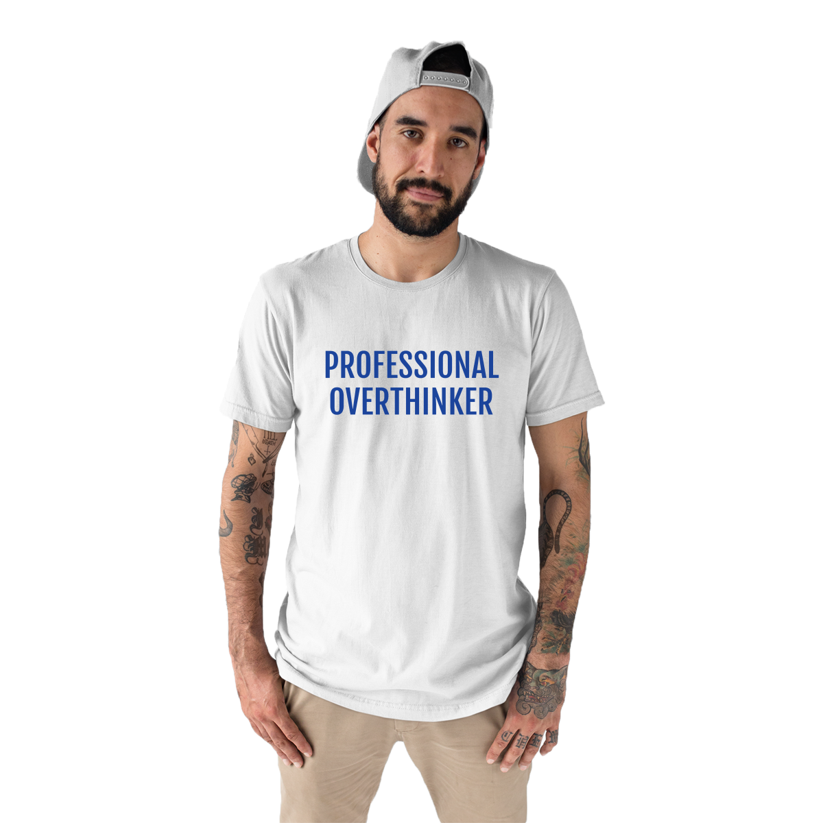 Professional Overthinker Men's T-shirt | White