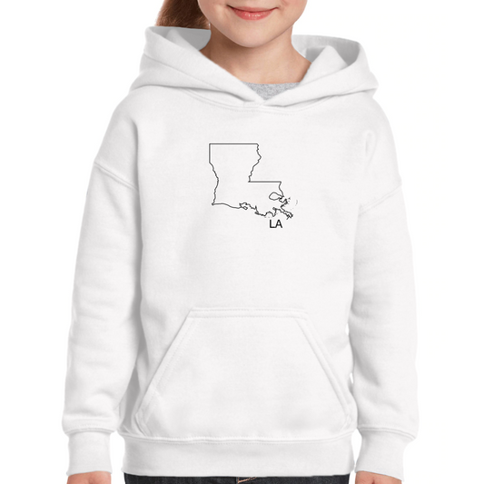 Louisiana Kids Hoodie | White