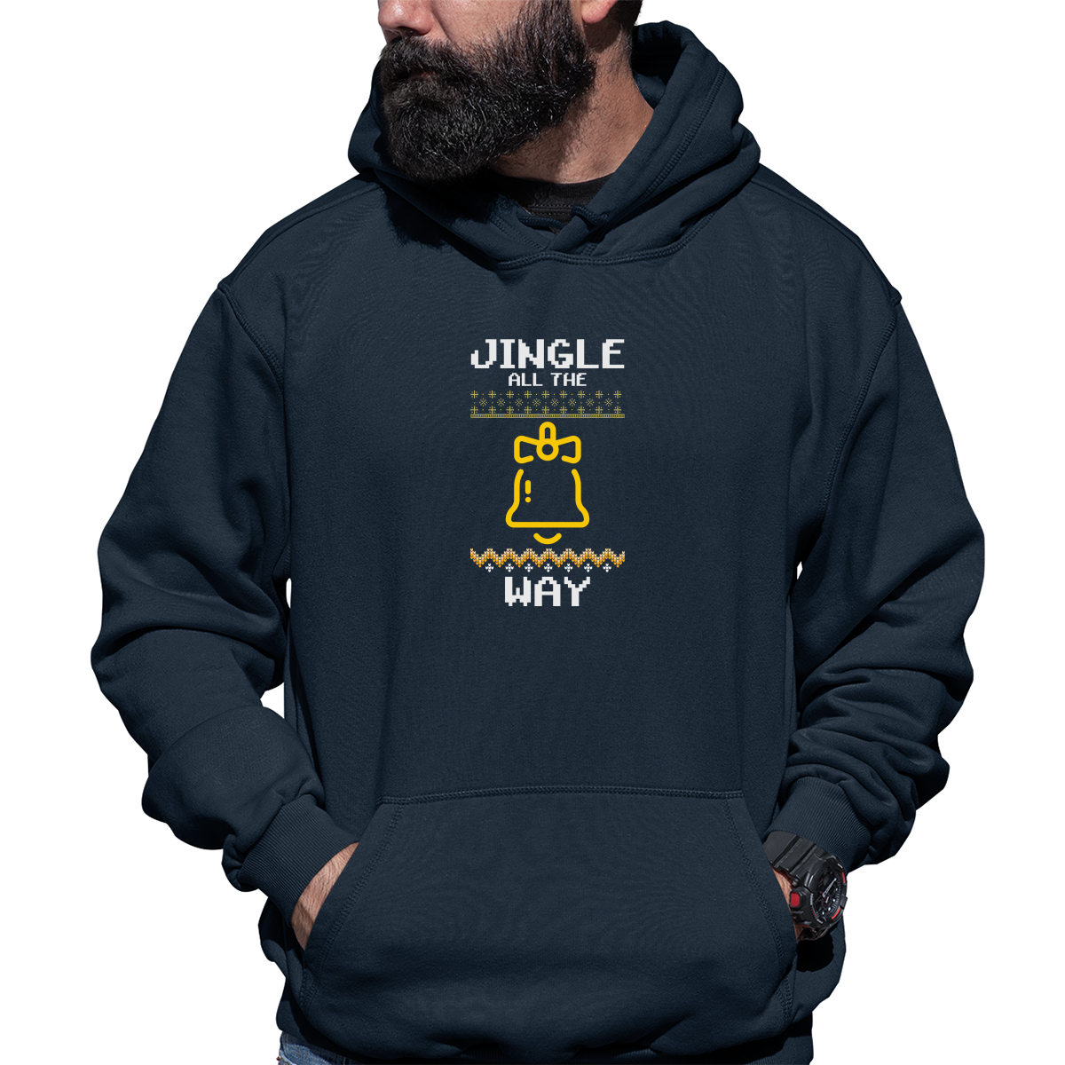 Jingle All the Way! Unisex Hoodie | Navy