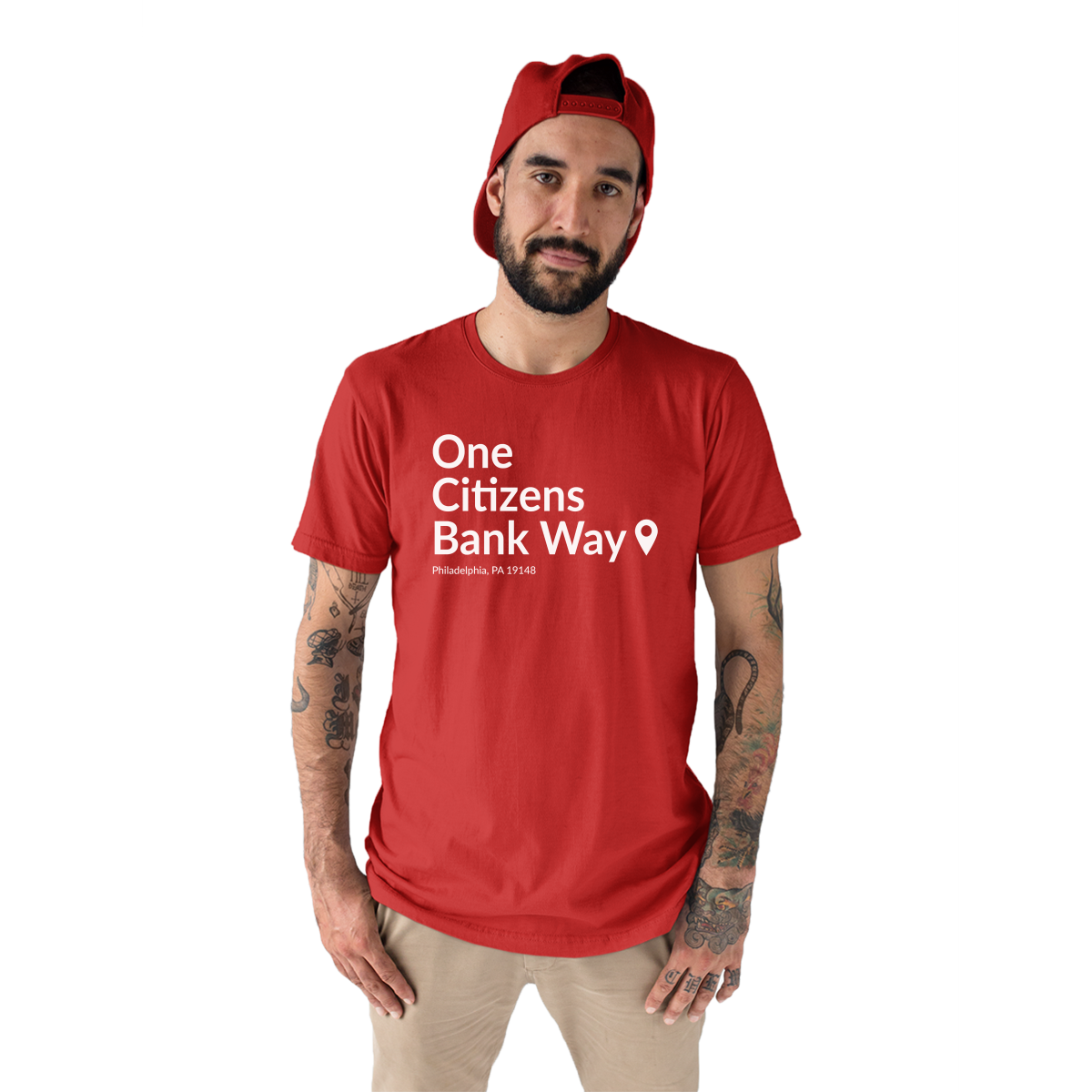 Philly Baseball Stadium Men's T-shirt | Red
