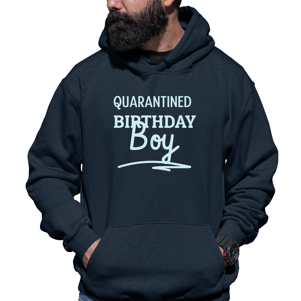 Quarantined Birthday Boy Unisex Hoodie | Navy