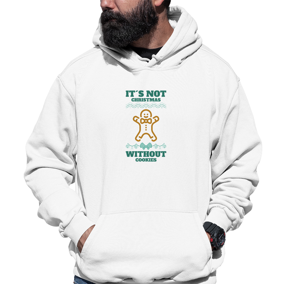It's Not Christmas Without Cookies Unisex Hoodie | White