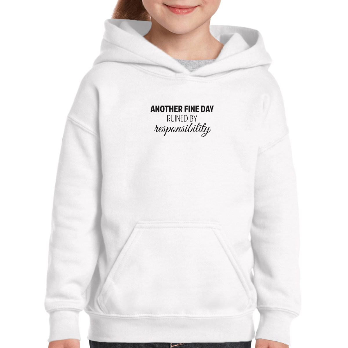 Another Fine Day Kids Hoodie | White