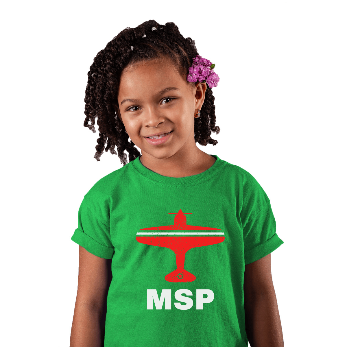 Fly Minneapolis MSP Airport Kids T-shirt | Green