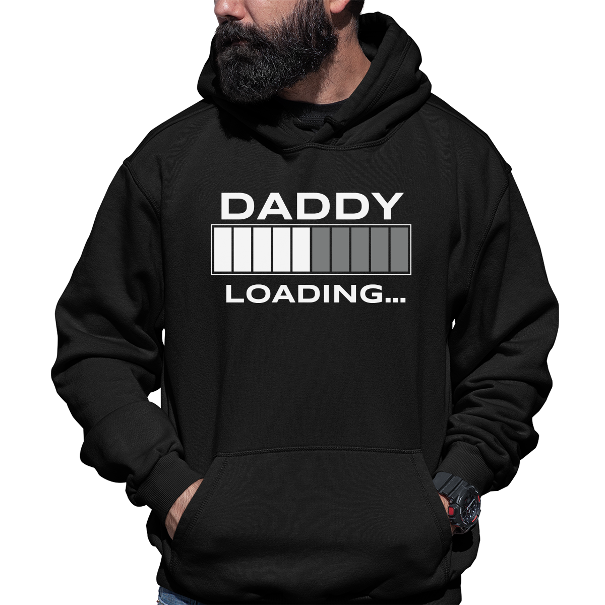 Daddy Loading Unisex Hoodie | Black