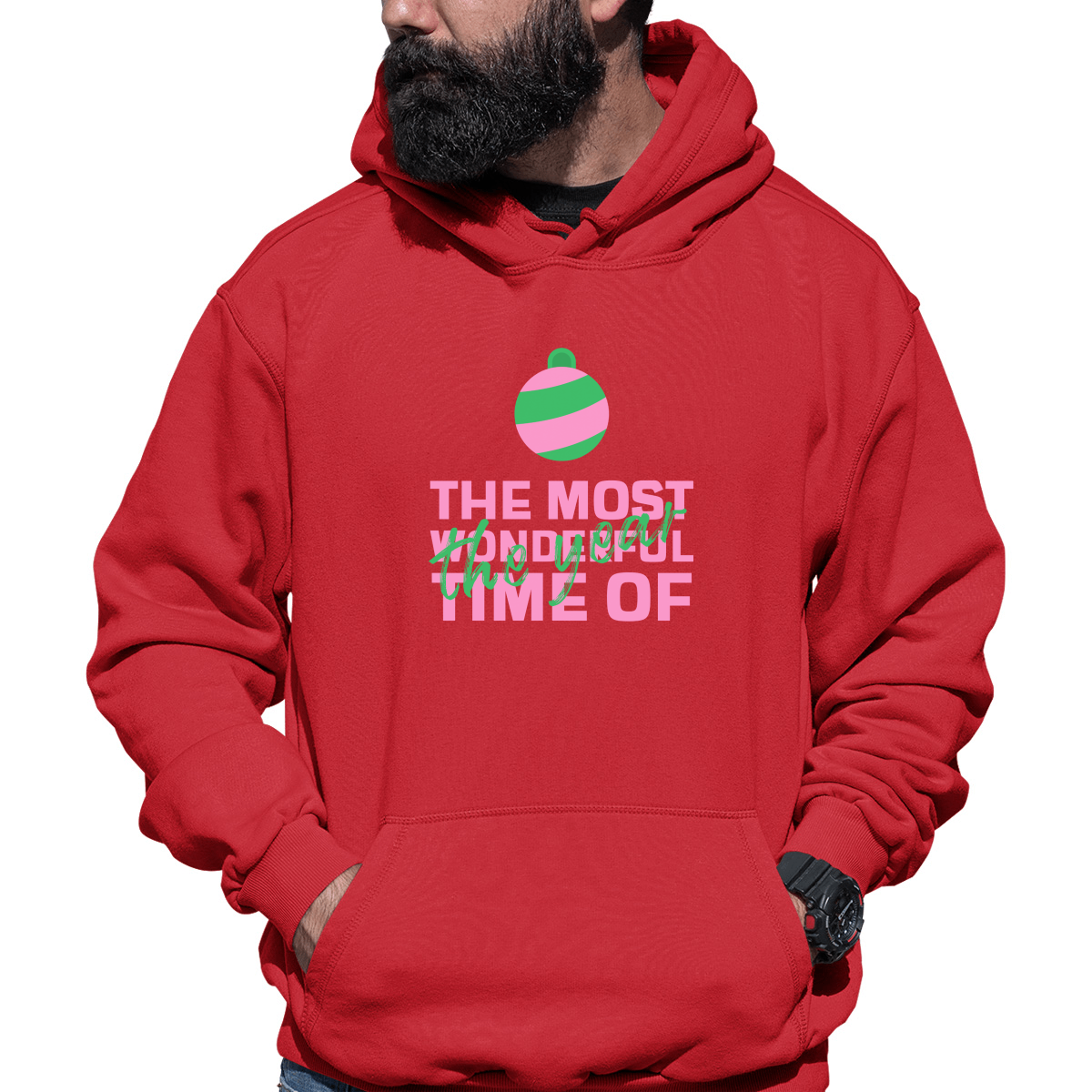 The Most Wonderful Time of the Year Unisex Hoodie | Red