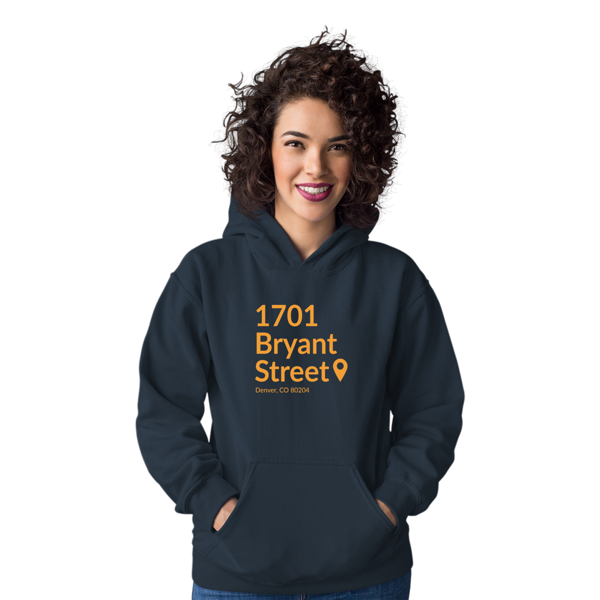 Denver Football Stadium Unisex Hoodie | Navy