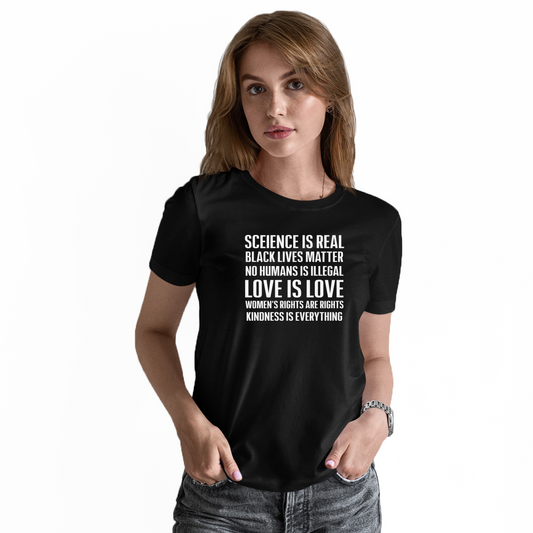 Human Rights LGBTQ Equality Science Women's T-shirt | Black