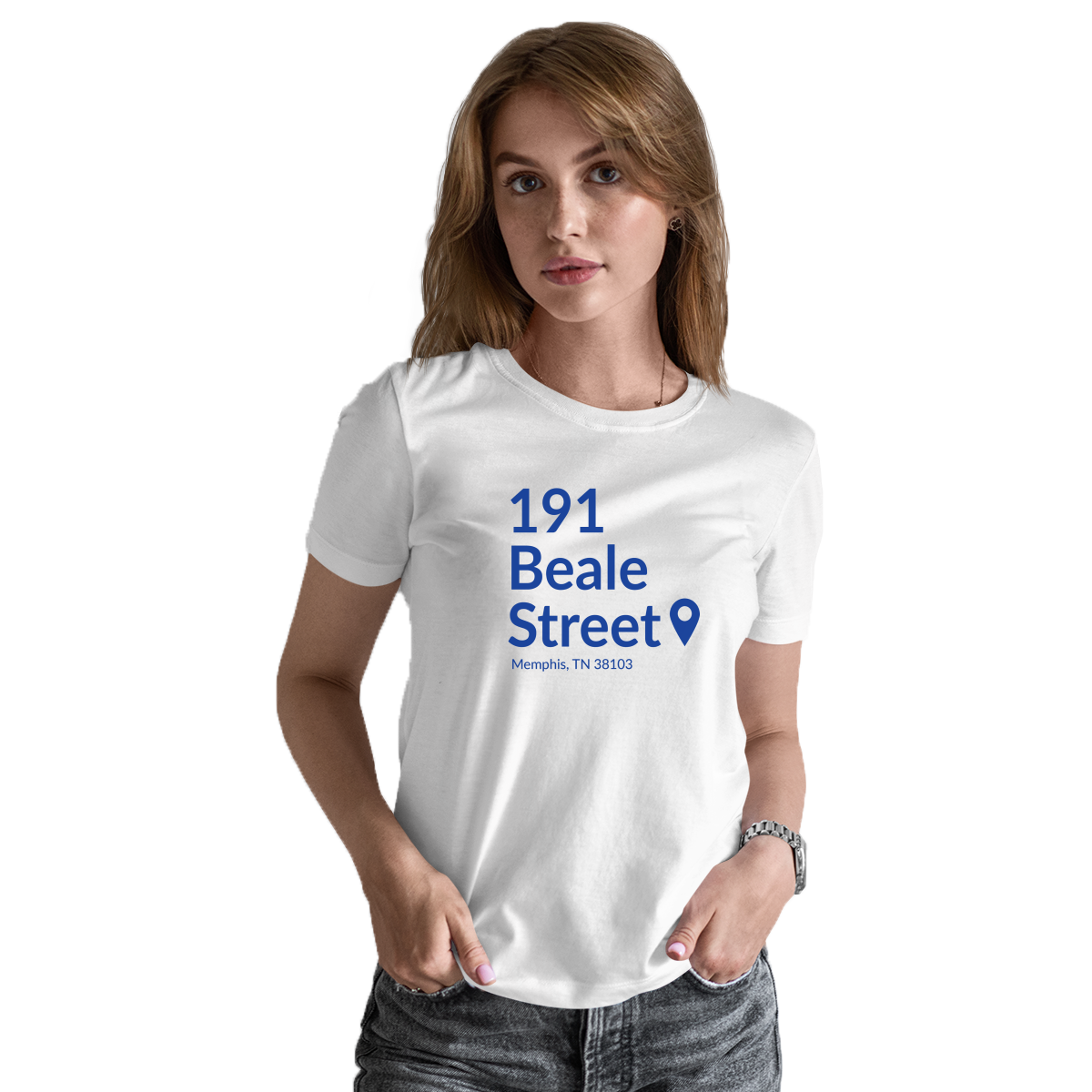 Memphis Basketball Stadium Women's T-shirt | White