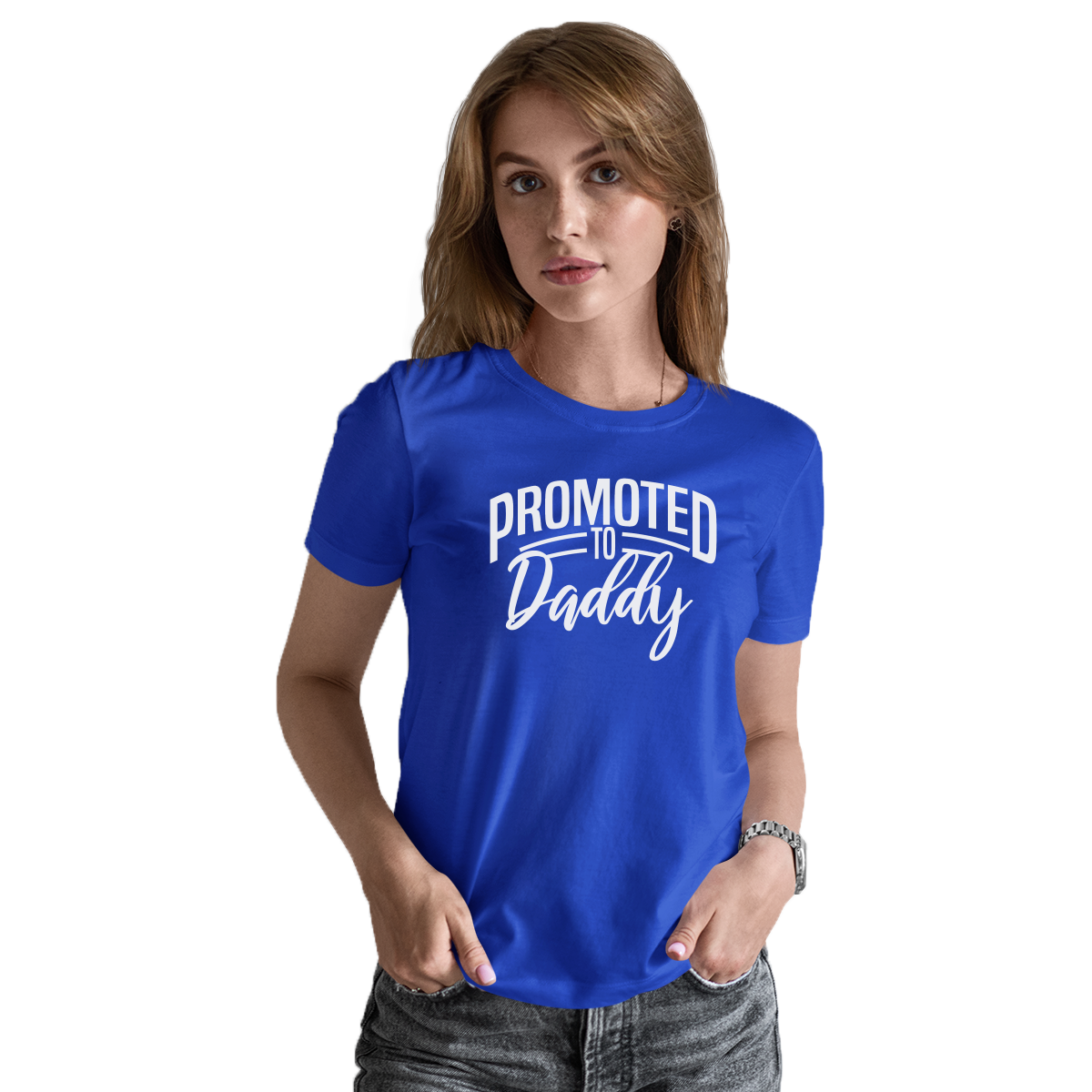 Promoted to daddy Women's T-shirt | Blue
