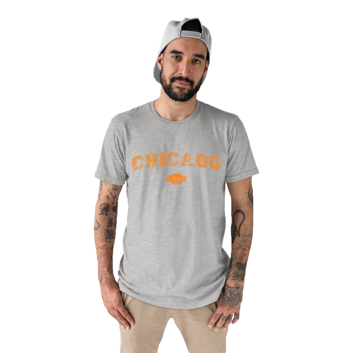Chicago 1837 Represent Men's T-shirt | Gray