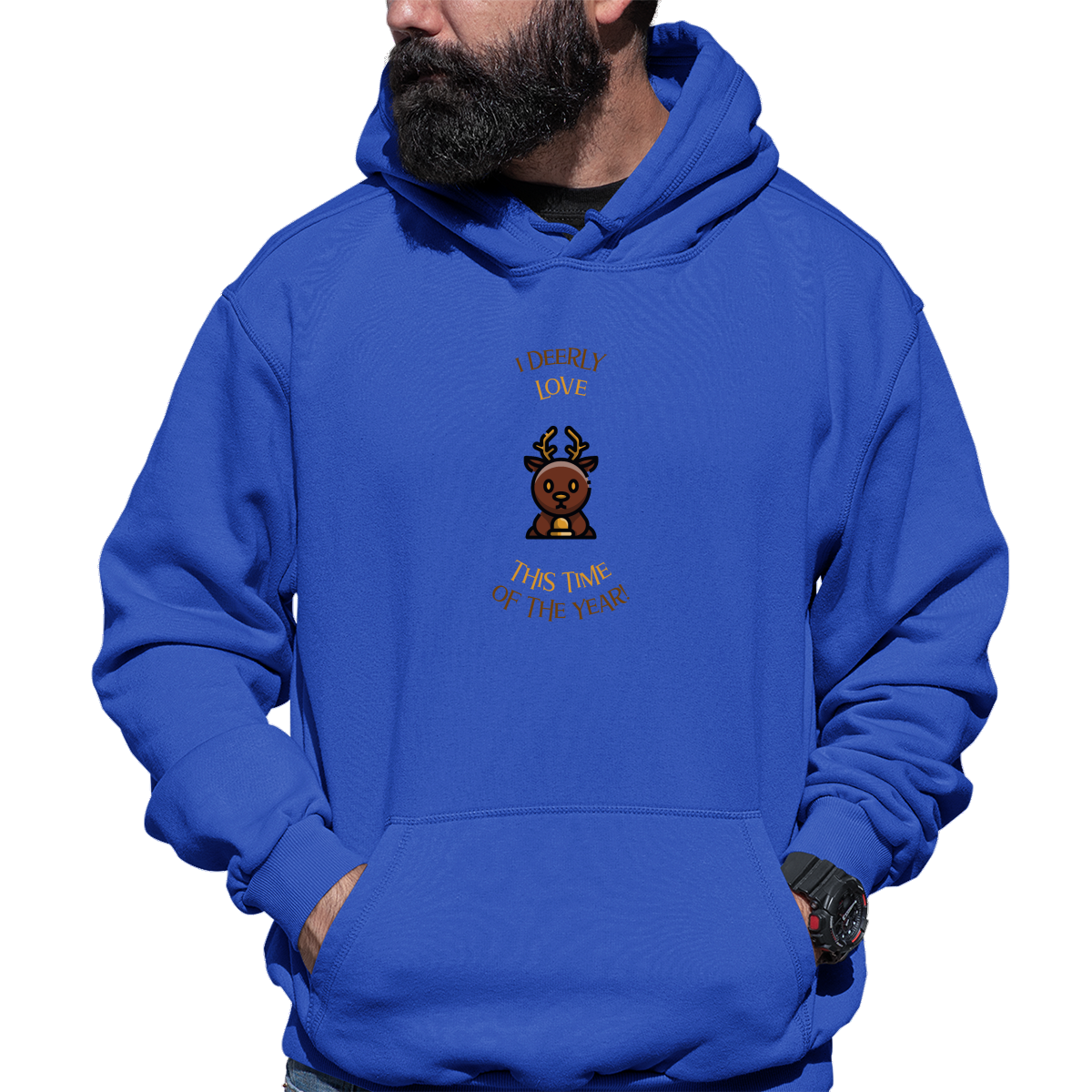 I Deerly Love This Time of the Year! Unisex Hoodie | Blue