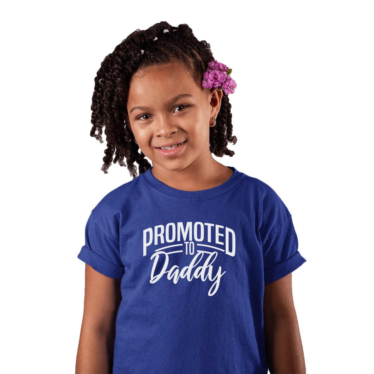 Promoted to daddy Kids T-shirt | Blue