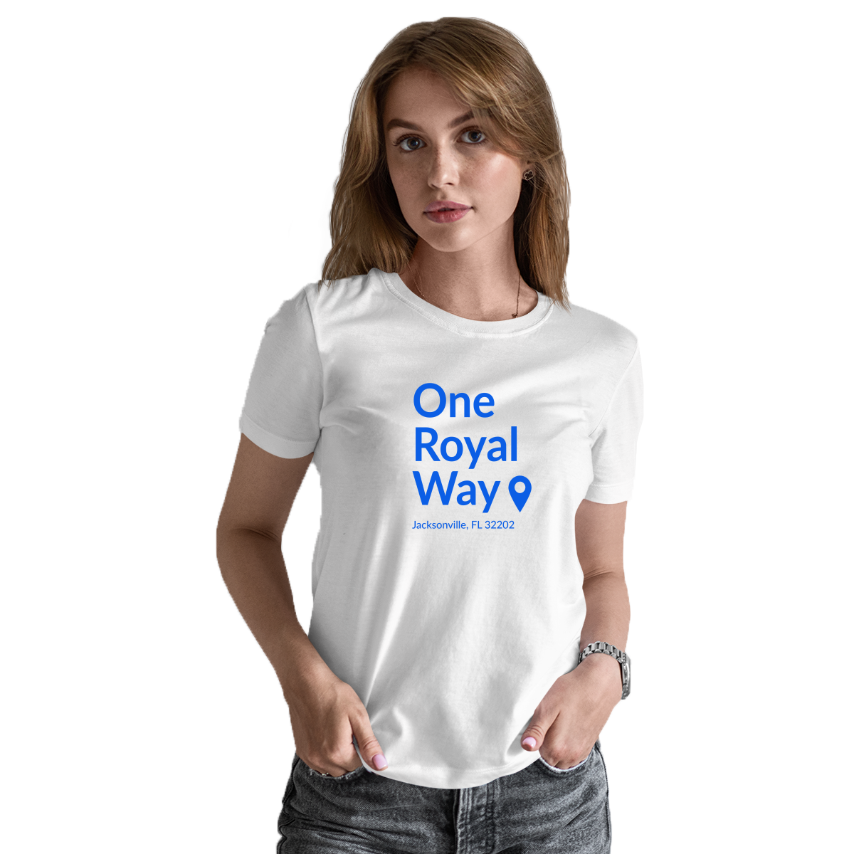 Kansas City Baseball Stadium Women's T-shirt | White