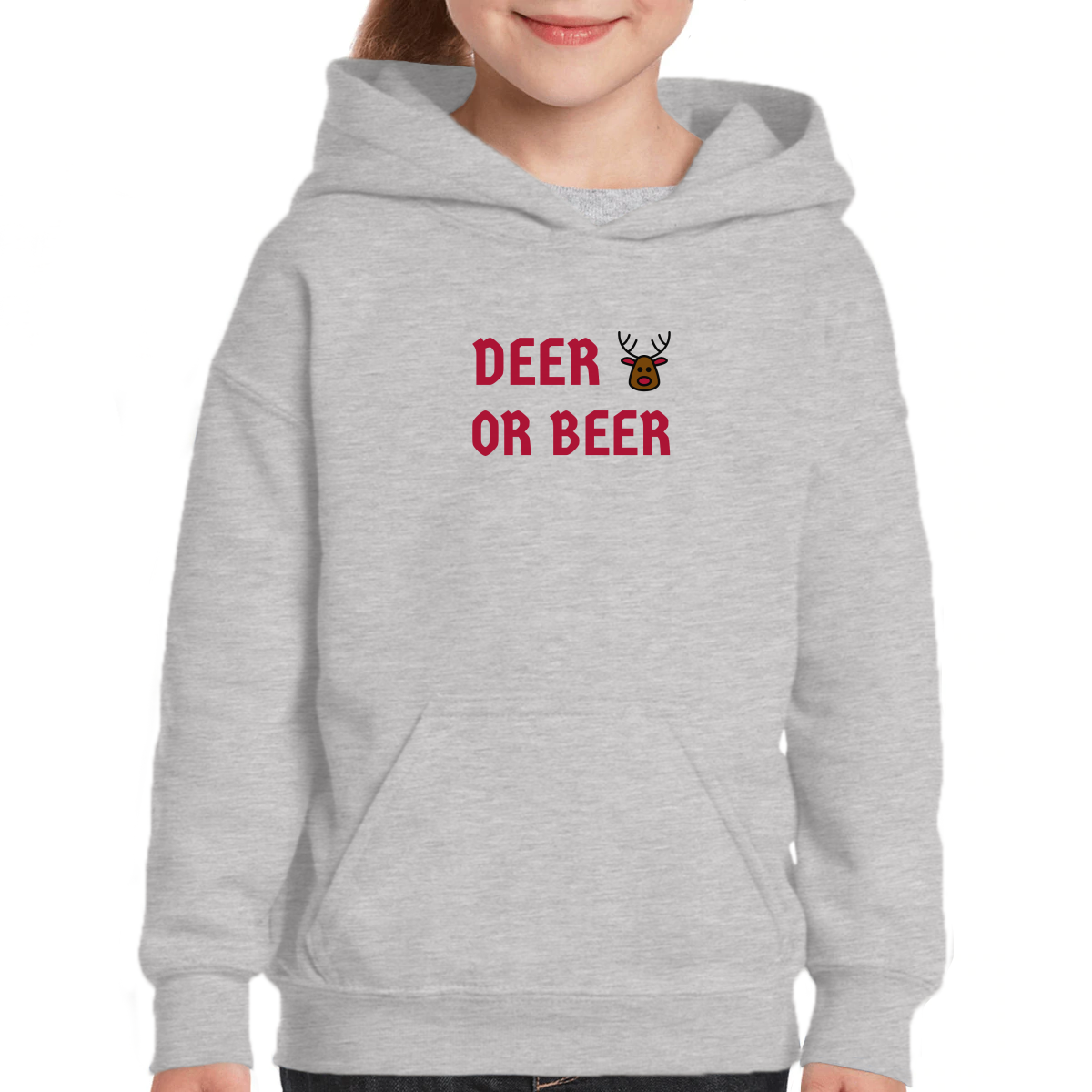 I Don't Have a Red Nose Kids Hoodie | Gray