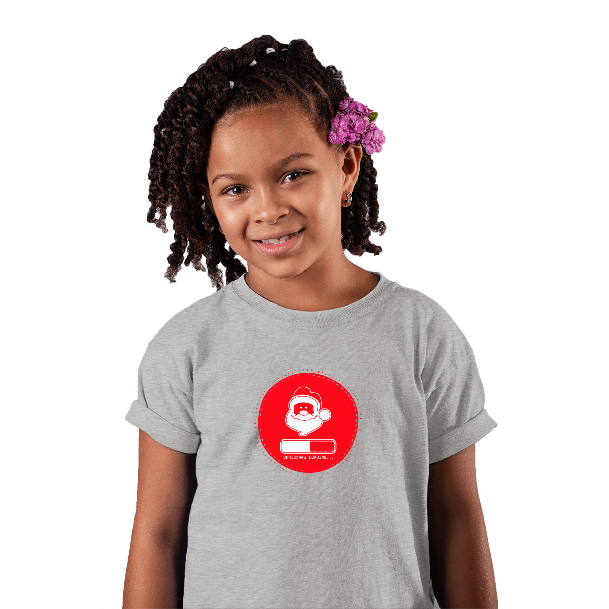 Christmas Loading Kids T-shirt | Gray