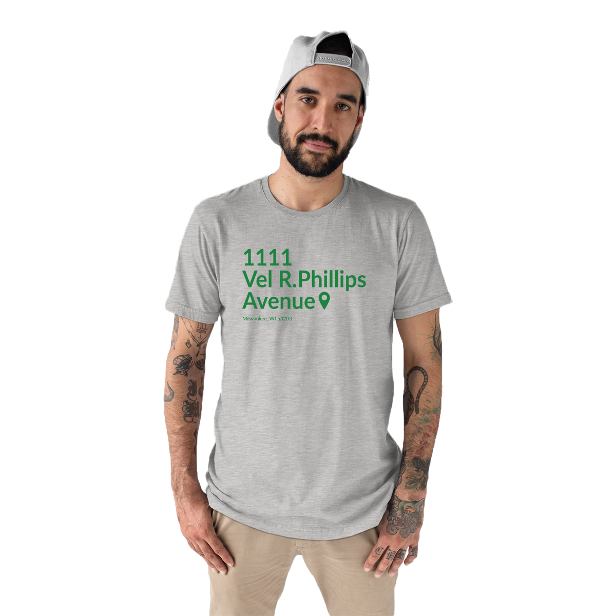 Milwaukee Basketball Stadium Men's T-shirt | Gray