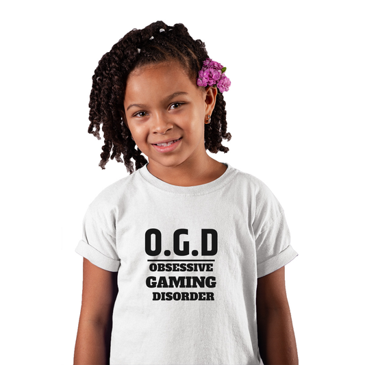 O.G.D Obsessive Gaming Disorder Kids T-shirt | White