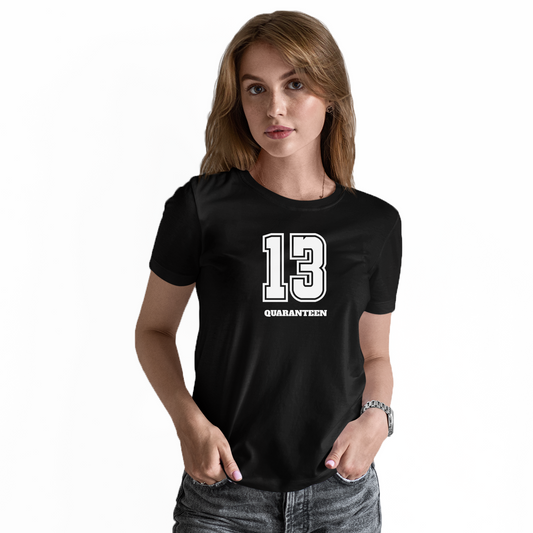 13 QUARANTEEN Women's T-shirt | Black