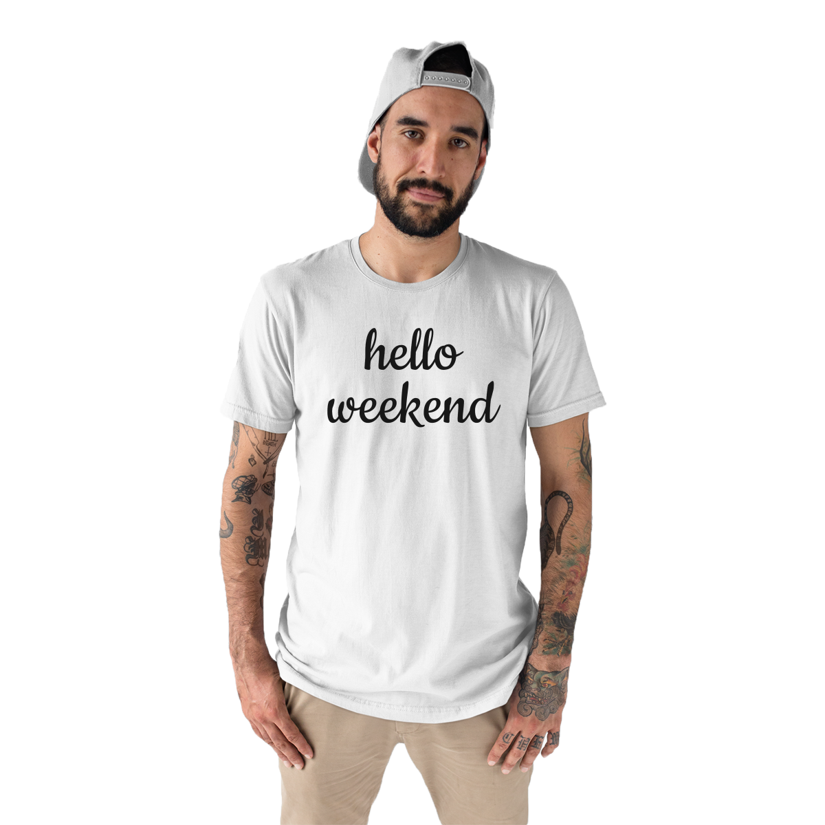 Hello Weekend Men's T-shirt | White