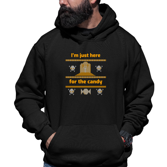 I'm Just Here For the Candy Unisex Hoodie | Black