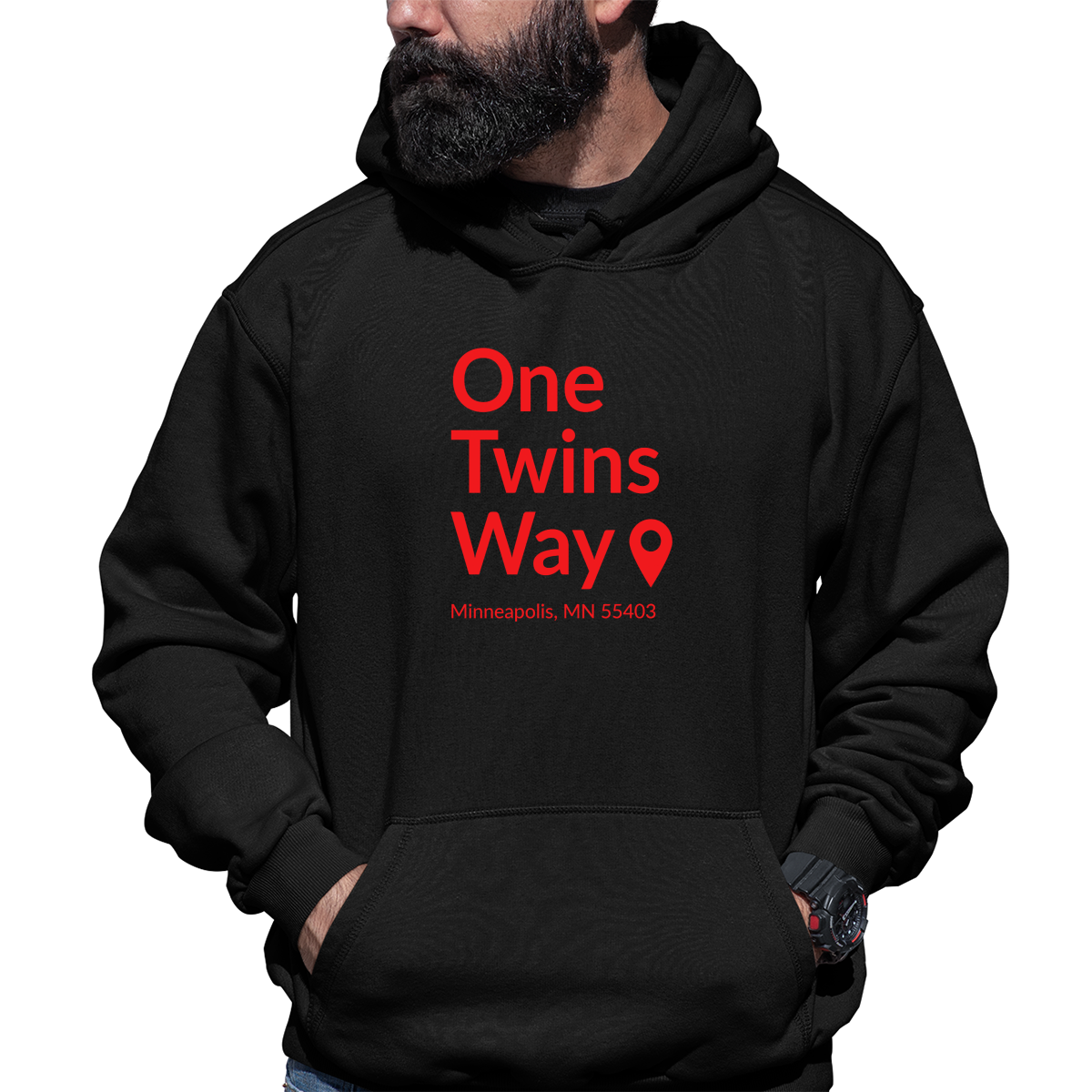 Minnesota Baseball Stadium Unisex Hoodie | Black
