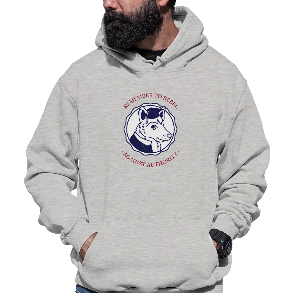 Remember to Rebel Unisex Hoodie | Gray