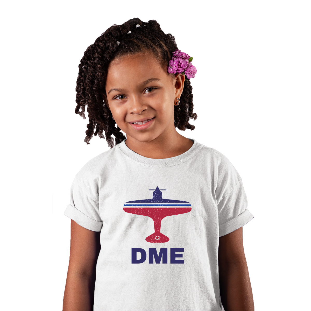 Fly Moscow DME Airport Kids T-shirt | White