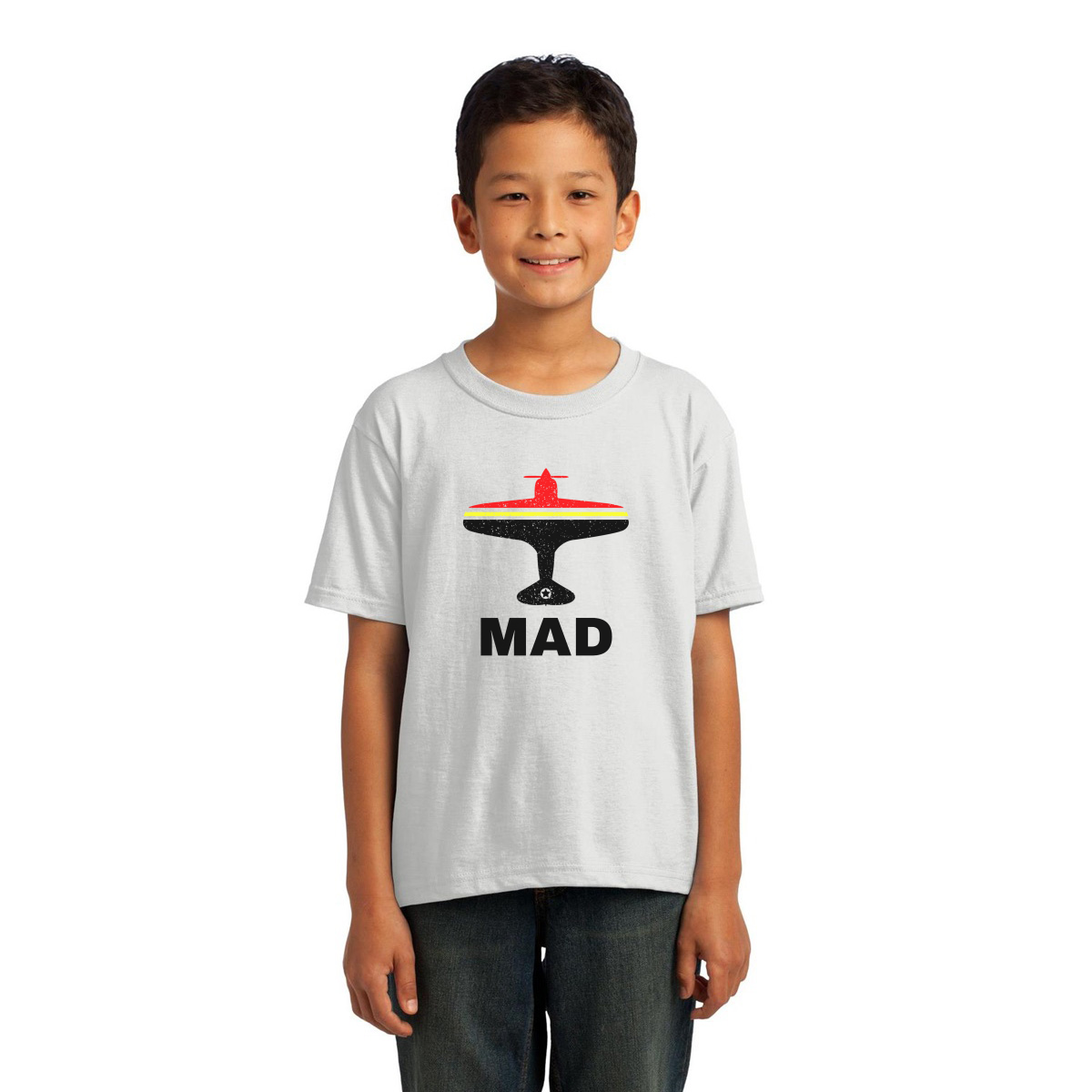 Fly Madrid MAD Airport Kids T-shirt | White