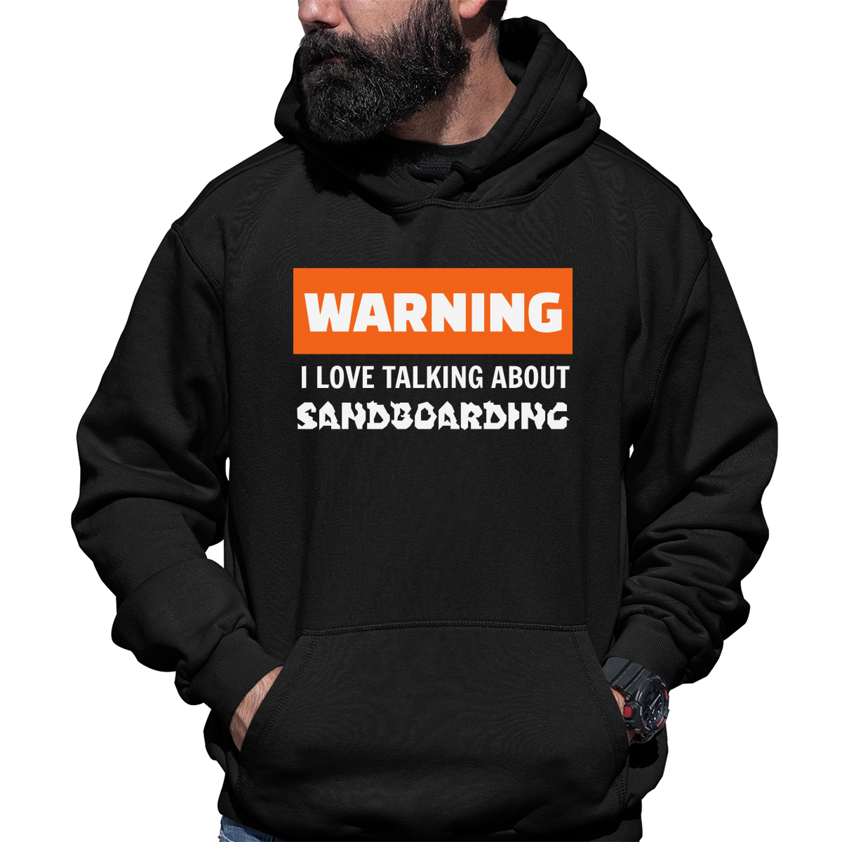 Sandboarding  Unisex Hoodie | Black