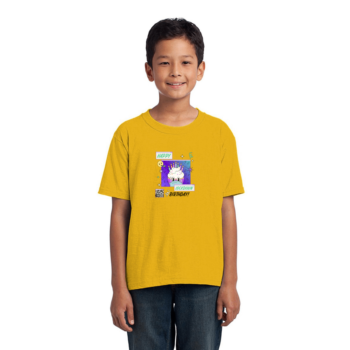 Happy Lock-down Birthday Toddler T-shirt | Yellow