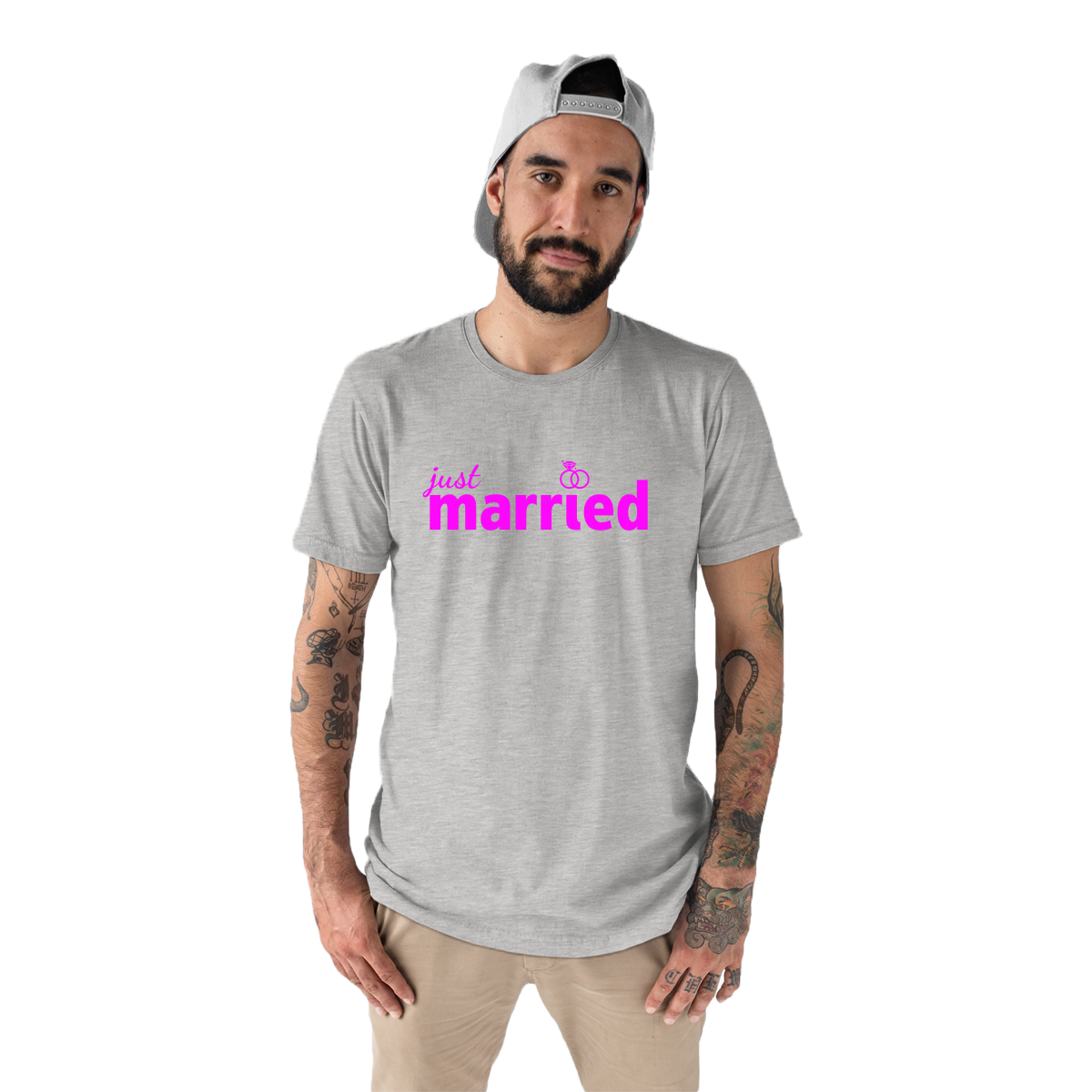 Just Married  Men's T-shirt | Gray