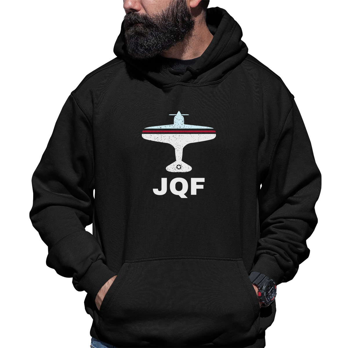 Fly Concord JQF Airport Unisex Hoodie | Black