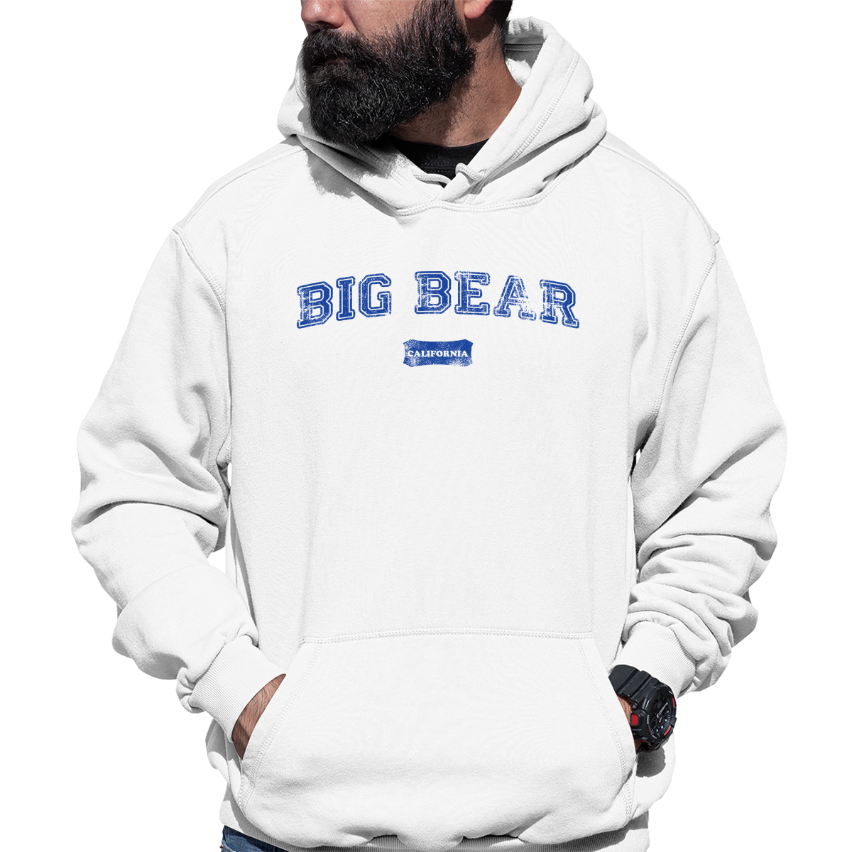 Big Bear Represent Unisex Hoodie | White