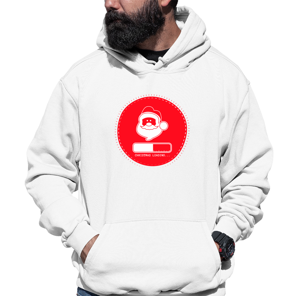 Christmas Loading Unisex Hoodie | White