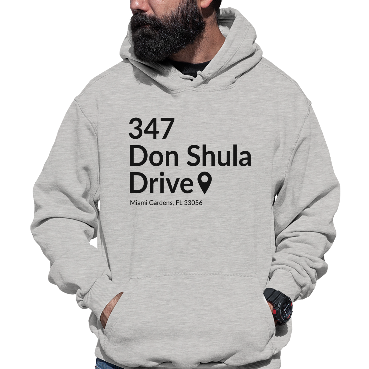 Miami Football Stadium Unisex Hoodie | Gray