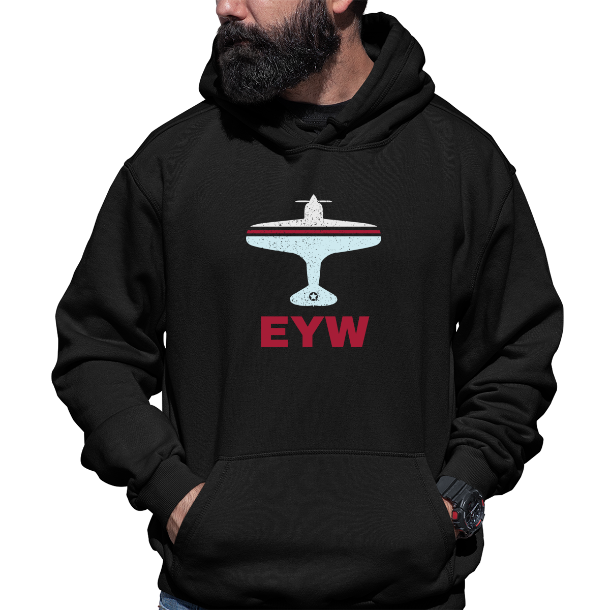 Fly Key West EYW Airport Unisex Hoodie | Black