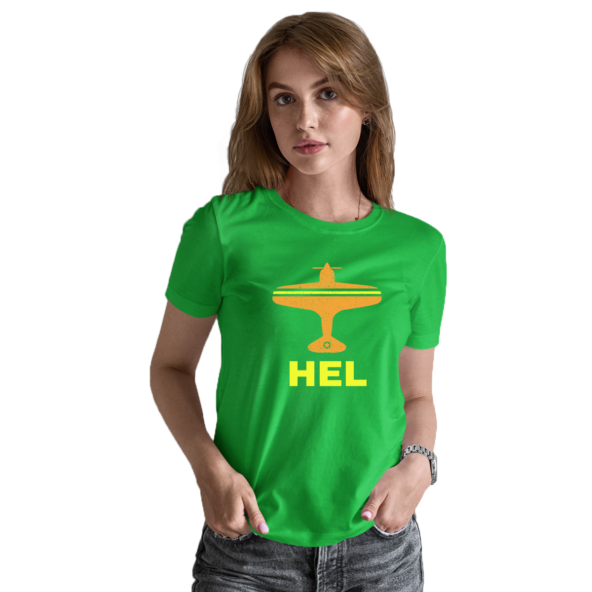 Fly Helsinki HEL Airport Women's T-shirt | Green