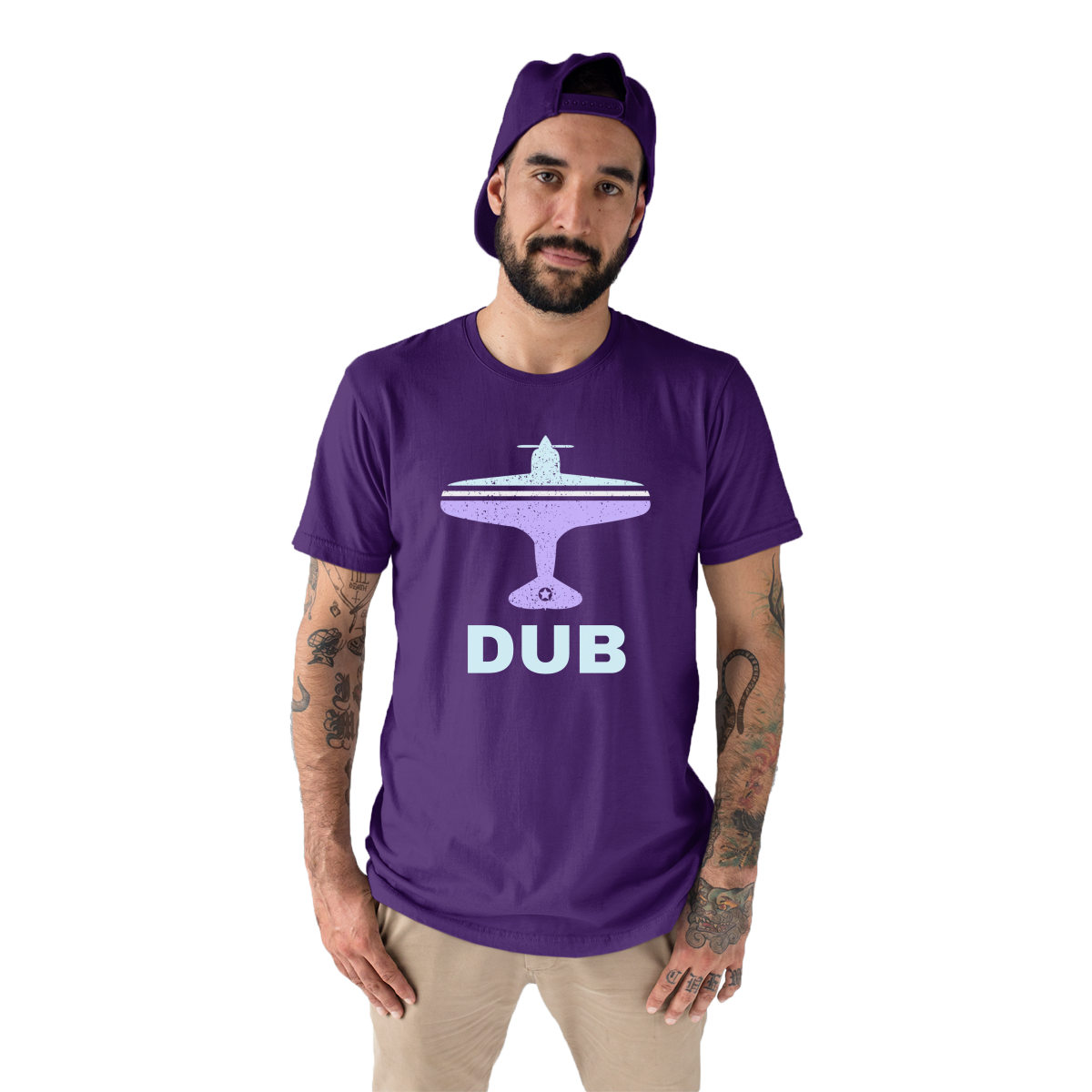Fly Dublin DUB Airport  Men's T-shirt | Purple