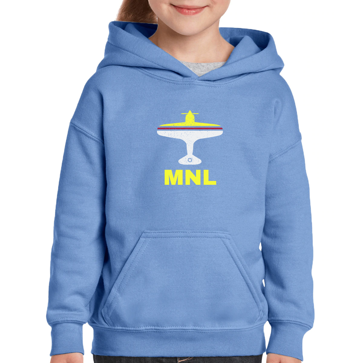 Fly Manila MNL Airport Kids Hoodie | Blue