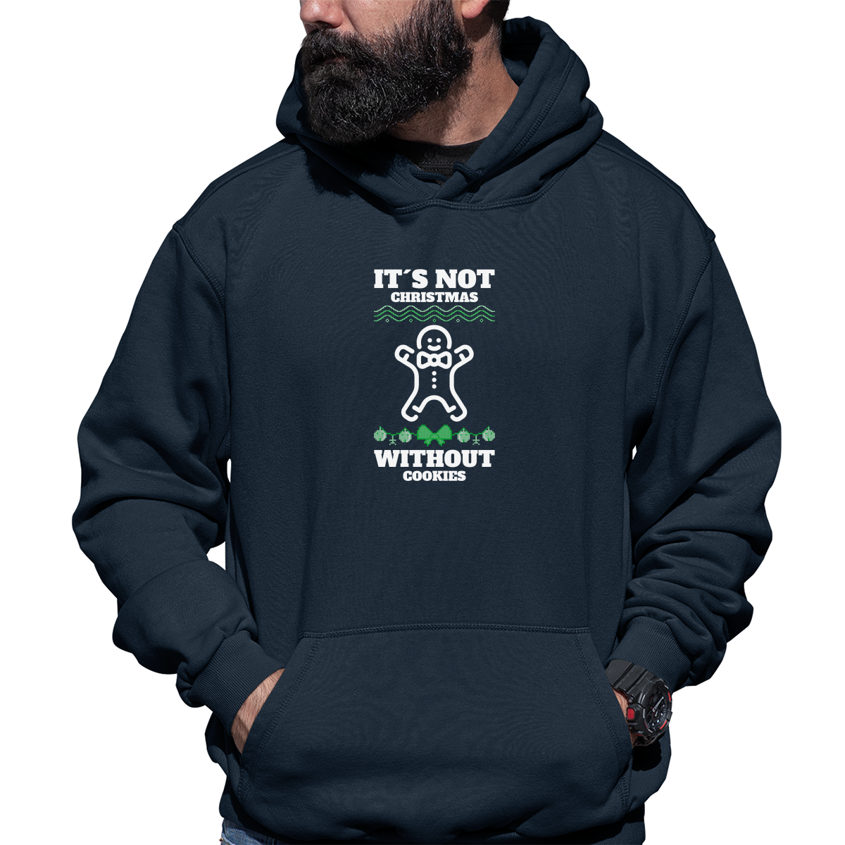 It's Not Christmas Without Cookies Unisex Hoodie | Navy