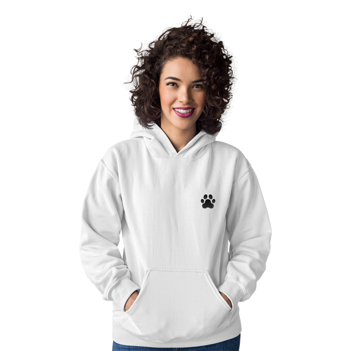 Paw Unisex Hoodie | White