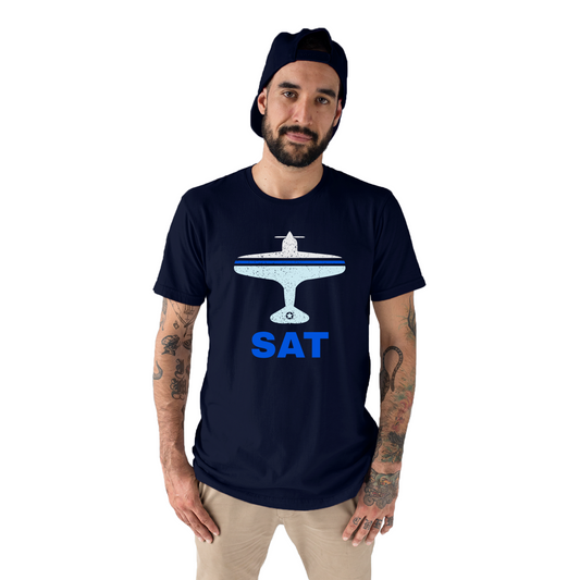 Fly San Antonio SAT Airport  Men's T-shirt | Navy