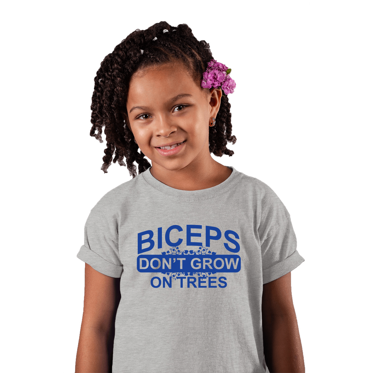 Biceps Don't Grow On Trees  Kids T-shirt | Gray